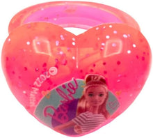 Charger l'image dans la galerie, Barbie jewelry box with accessories: brush, 2 hair clips, ring, bracelet, hair band - 18x11.5x7 cm