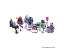 Charger l'image dans la galerie, Monster High Coffret Salle des Élèves Meubles Et Accessoires À Thème pour Maison De Poupée 2 Animaux Et 1 Distributeur Automatique