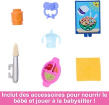 Charger l'image dans la galerie, MATTEL Poupée Barbie Skipper Babysitter - Repas de bébé