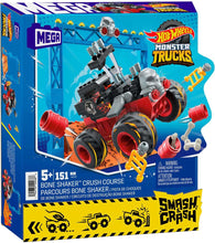 Charger l'image dans la galerie, MATTEL Mega Hot Wheels Monster Trucks Bone Shaker Crash Track