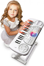 Charger l'image dans la galerie, DeQube Clavier Électronique - Avec Chaise - 37 Touches - 8 Instruments Différents - Discoball