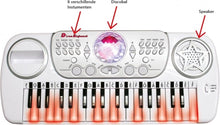 Charger l'image dans la galerie, DeQube Clavier Électronique - Avec Chaise - 37 Touches - 8 Instruments Différents - Discoball