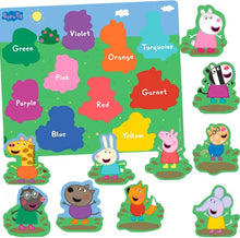 Charger l'image dans la galerie, Puzzle en bois Peppa Pig 10 pièces - Puzzle de formes avec couleurs -