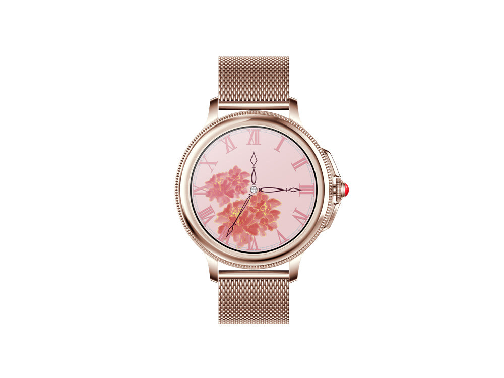 Montre Connectée Femme Avec Appel Bluetooth,1.32 Amoled Display Ronde Smartwatch Femme Avec 110+ Modes Sportifs/Fonction Féminine - Téléphonie