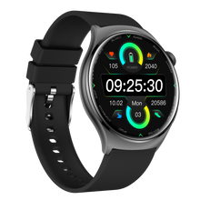 Charger l'image dans la galerie, Montre connectée AMOLED - Edition Amnésia - (avec bracelet silicone) coleur Noir