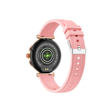 Charger l'image dans la galerie, Montre connectée - Edition Platine- Couvercle en verre trempé 2.5D Coque en alliage de zinc + Bracelet en silicone couleur Rose