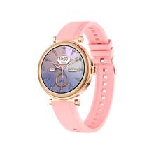 Charger l'image dans la galerie, Montre connectée - Edition Platine- Couvercle en verre trempé 2.5D Coque en alliage de zinc + Bracelet en silicone couleur Rose