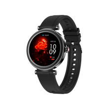 Charger l'image dans la galerie, Montre connectée - Edition Platine- Couvercle en verre trempé 2.5D Coque en alliage de zinc + Bracelet en silicone couleur Noir