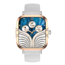 Charger l'image dans la galerie, Montre connectée AMOLED- Edition Véga (avec bracelet silicone) couleur Blanc