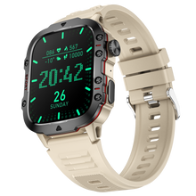 Charger l'image dans la galerie, Montre connectée NASA SPORT Grand écran résolution haute définition bracelet en silicone couleur Beige