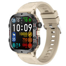 Charger l'image dans la galerie, Montre connectée NASA SPORT Grand écran résolution haute définition bracelet en silicone couleur Beige