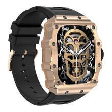 Charger l'image dans la galerie, Montre connectée NASA AMOLED IP67 Grand écran résolution haute définition bracelet en silicone couleur Noir cadran Or