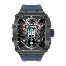 Charger l'image dans la galerie, Montre connectée NASA AMOLED IP67 Grand écran résolution haute définition avec bracelet en silicone couleur Bleu cadran Noir