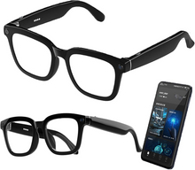 Charger l'image dans la galerie, "Lunettes intelligentes multifonctions NASA édition .ICARE transmission Wi-Fi, Bluetooth Microphone Et Haut-Parleur Intégré Monture Mat Noir Verres Incolore Modèle Unisex design"