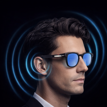 Charger l'image dans la galerie, Lunettes intelligentes multifonctions NASA édition FUTURA Caméra,prise de photos, enregistrement vidéo et audio, appels Bluetooth, lecture de musique, assistant vocal, transmission sans fil Wi-Fi, Monture Mat Noir Verres Bleu Modèle Unisex design