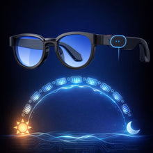 Charger l'image dans la galerie, Lunettes intelligentes multifonctions NASA édition FUTURA Caméra,prise de photos, enregistrement vidéo et audio, appels Bluetooth, lecture de musique, assistant vocal, transmission sans fil Wi-Fi, Monture Mat Noir Verres Bleu Modèle Unisex design