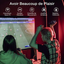 Charger l'image dans la galerie, Manette de jeu pour PS4 sans fil avec batterie rechargeable 1000mAh intégrée, gyroscope et haut-parleur - couleur Noir