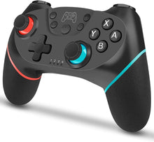 Charger l'image dans la galerie, Manette de jeu Sans Fil pour Switch/Switch Lite/Switch Oled, Prend en Charge NFC, Contrôleur Gamepad avec Double Vibration/Fonction de Réveil/Gyroscope à 6 Axes/Turbo Adjustable couleur Noir