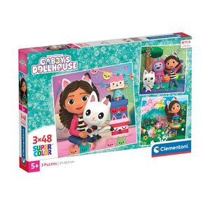 Puzzle Clementoni Gabby's Dollhouse  3x48 pièces