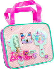 Charger l&#39;image dans la galerie, Barbie hair accessories set with 2 glitter hair clips, 4 hair bands, comb and mirror 19x4x16 cm
