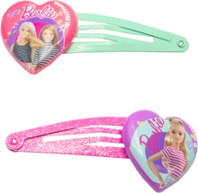 Charger l&#39;image dans la galerie, Barbie hair accessories set with 2 glitter hair clips, 4 hair bands, comb and mirror 19x4x16 cm
