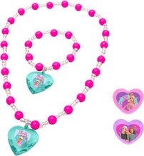 Charger l&#39;image dans la galerie, Barbie jewelry set: bracelet, necklace, 2 rings - 12x4x18 cm
