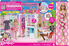 Charger l&#39;image dans la galerie, Barbie Maison sur 2 Niveaux avec 4 Zones de Jeu et Poupée
