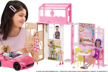 Charger l&#39;image dans la galerie, Barbie Maison sur 2 Niveaux avec 4 Zones de Jeu et Poupée
