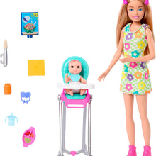 Charger l&#39;image dans la galerie, MATTEL Poupée Barbie Skipper Babysitter - Repas de bébé
