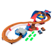 Charger l&#39;image dans la galerie, SPIN MASTER Monster Jam Supercharge Speedway avec Megalodon et Crazy Bull
