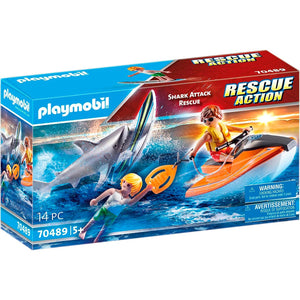 70489 Playmobil  Playmobil Rescue Action Requin Attaque Sauvetage