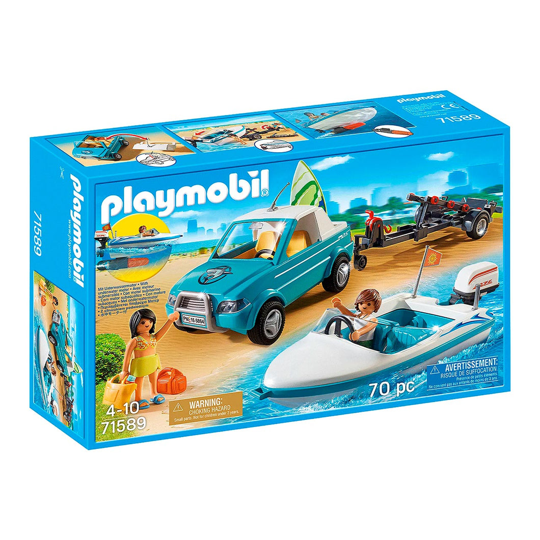 71589 Playmobil  Pick-up de surfeur avec speedboat PLAYMOBIL