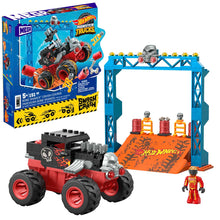 Charger l&#39;image dans la galerie, MATTEL Mega Hot Wheels Monster Trucks Bone Shaker Crash Track

