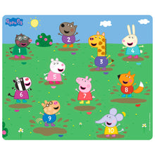 Charger l&#39;image dans la galerie, Puzzle en bois Peppa Pig 10 pièces - Puzzle de formes avec chiffres
