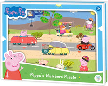 Charger l&#39;image dans la galerie, Puzzle en bois Peppa Pig 10 pièces - Puzzle de formes avec chiffres

