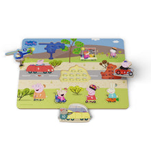 Charger l&#39;image dans la galerie, Puzzle en bois Peppa Pig 10 pièces - Puzzle de formes avec chiffres
