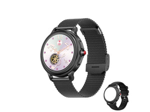 Montre connectée - Edition Victoria - Noire (Avec bracelet supplémentaire)Compatibilité : iOS (à partir d’iOS 9.0) et Android (à partir d’Android 5