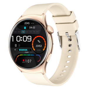 Montre connectée  AMOLED - Edition Amnésia   - (avec bracelet silicone) coleur Beige