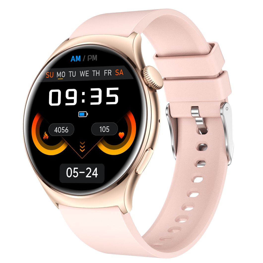 Montre connectée  AMOLED - Edition Amnésia   - (avec bracelet silicone) coleur Rose Gold