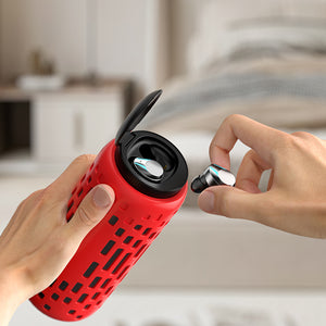 Enceinte Bluetooth 2en1 TWS 15W lumineuse - Inclus écouteurs sans fils Edition MixParty- Rouge