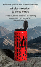 Charger l&#39;image dans la galerie, Enceinte Bluetooth 2en1 TWS 15W lumineuse - Inclus écouteurs sans fils Edition MixParty- Rouge
