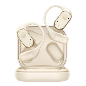 Ecouteurs sans fil Bluetooth 5.3 - Sport édtion DYNAMIC  avec Écran à LED  couleur Or Beige