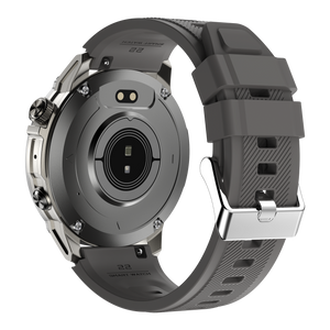 Montre connectée AMOLED  NASA GPS edition Ultra Pro écran couleur haute définition de 1,43 pouce - (avec bracelet silicone) coleur Gris