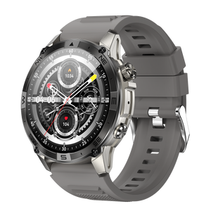 Montre connectée AMOLED  NASA GPS edition Ultra Pro écran couleur haute définition de 1,43 pouce - (avec bracelet silicone) coleur Gris