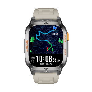 Montre connectée AMOLED  NASA GPS edition Daytona  . écran couleur haute définition de 2,01 pouces 240 x 296 pixels-  avec bracelet silicone