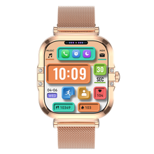 Charger l&#39;image dans la galerie, Montre connectée AMOLED- Edition Véga  (avec bracelet milanais) couleur Or
