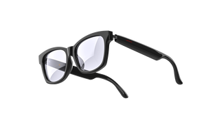 "Lunettes intelligentes multifonctions NASA  édition . FUSION transmission Wi-Fi, Bluetooth  Microphone Et Haut-Parleur Intégré Monture Mat Noir  Verres  Incolore Modèle  Unisex design