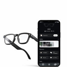 Charger l'image dans la galerie, Lunettes intelligentes multifonctions NASA  édition VISION Caméra 8 MP  avec capteur  Photo &amp; Vidéo Haute Définition transmission Wi-Fi, Bluetooth  Microphone Et Haut-Parleur  Intégré Monture Mat Noir  Verres  Incolore Modèle  Unisex design
