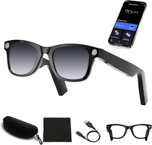 Charger l'image dans la galerie, "Lunettes intelligentes multifonctions NASA édition .ICARE  transmission Wi-Fi, Bluetooth  Microphone Et Haut-Parleur Intégré Monture Mat Noir  Verres Incolore Modèle  Unisex design"
