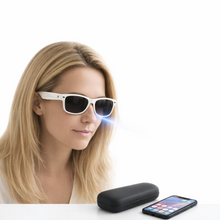 Charger l'image dans la galerie, Lunettes intelligentes multifonctions NASA  édition FUTURA Caméra ,prise de photos, enregistrement vidéo et audio, appels Bluetooth, lecture de musique, assistant vocal, transmission sans fil Wi-Fi,Monture Mat Blanc Verres Graphite Modèle  Unisex design
